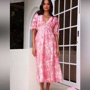HELLO MOLLY pink midi dress